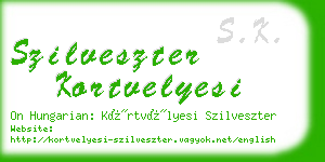 szilveszter kortvelyesi business card